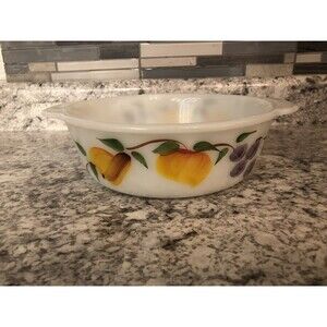 Anchor hocking fire king gay fad #445 peaches and grapes no lid